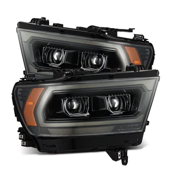 AlphaRex Projector Headlights Alpha-Black — 2019-2022 Dodge Ram 1500 (880573)