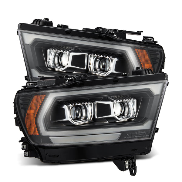 AlphaRex Projector Headlights Black — 2019-2022 Dodge Ram 1500 (880576)
