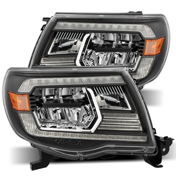 AlphaRex Projector Headlights Black — 2005-2011 Toyota Tacoma (880735)