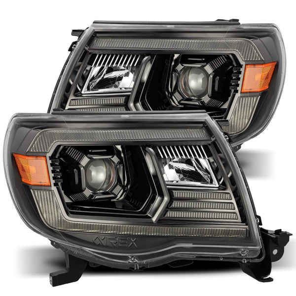 AlphaRex Projector Headlights Alpha-Black — 2005-2011 Toyota Tacoma (880736)