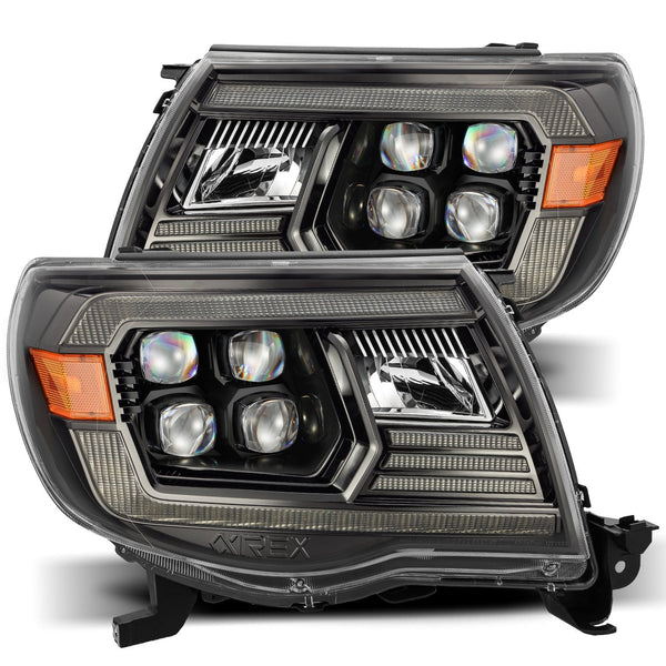 AlphaRex LED Projector Headlights in Alpha-Black — 2005-2011 Toyota Tacoma (880744)