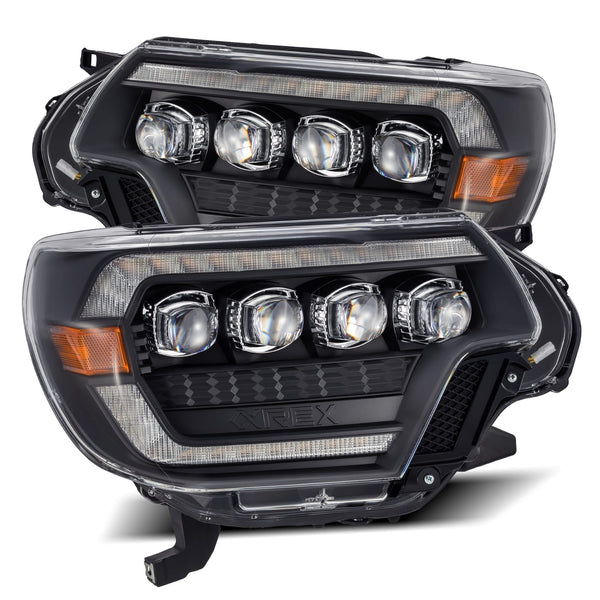AlphaRex LED Projector Headlights in Black — 2012-2015 Toyota Tacoma (880753)