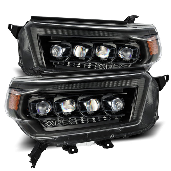 AlphaRex LED Projector Headlights in Alpha-Black — 2010-2013 Toyota 4Runner (880758)