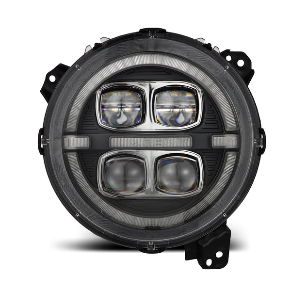 AlphaRex Projector Headlights Black — 2018-2023 Jeep Wrangler JL/Gladiator JT (880868)