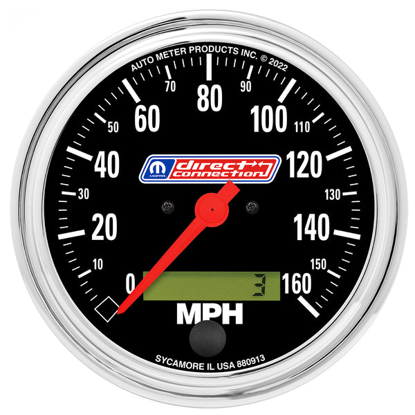 AutoMeter 3-3/8" Speedo, 160 MPH, IN-Dash, Lcd, Elec, Mopar Direct Connection