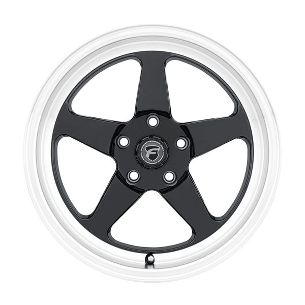 Forgestar Roue D5 Drag 17x10 / 5x120 / ET45 / espacement arrière 7.3 po - noir brillant