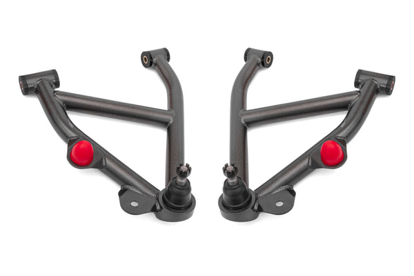 BMR 82-92 GM F-Body A-Arms Lower DOM Non-Adj Delrin Bushings Coilover - Black Hammertone