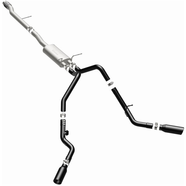 MagnaFlow Système Cat-Back à doubles embouts arrière séparés noirs de 3.5 po 14-15 Chevy Silverado/GMC Sierra 4.3L-5.3L