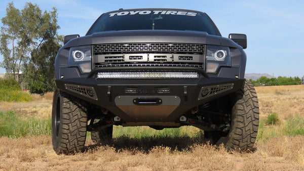 Addictive Desert Designs Pare-chocs avant HoneyBadger avec support de treuil 10-14 Ford F-150 Raptor
