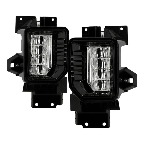 Spyder OEM LED Fog Lights with Universal Switch - Clear — for select GMC trucks (9051173)