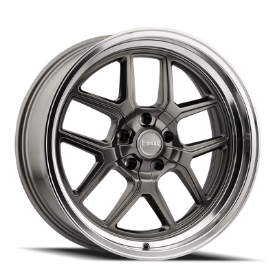 Ridler 610 17x7 / 5x120.65 BP / 0mm Offset / 83.82mm Hub Gloss Grey Polished Wheel