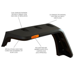 Rugged Ridge Ensemble d'élargisseurs d'ailes plats Hurricane 07-18 Jeep Wrangler