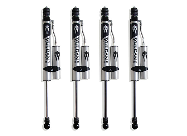 MaxTrac Front & Rear Vulcan Series Reservoir Shocks for 8" Lift (Factory Rear Air Ride) — 2014-2026 Ram 2500
