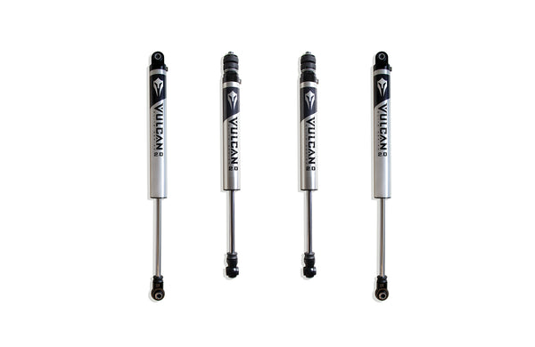 MaxTrac F&R Vulcan Series Ifp Shocks - 8" Lift Height (without Factory Rear Air Ride) — Brushed Silver (947380V)