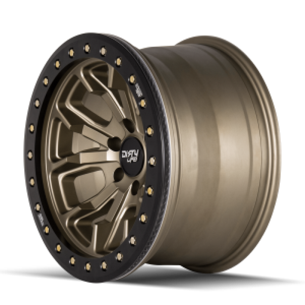 Dirty Life Roue beadlock 9303 DT-1 17x9/8x165.1/déport -12mm/moyeu 130.8mm - or satiné