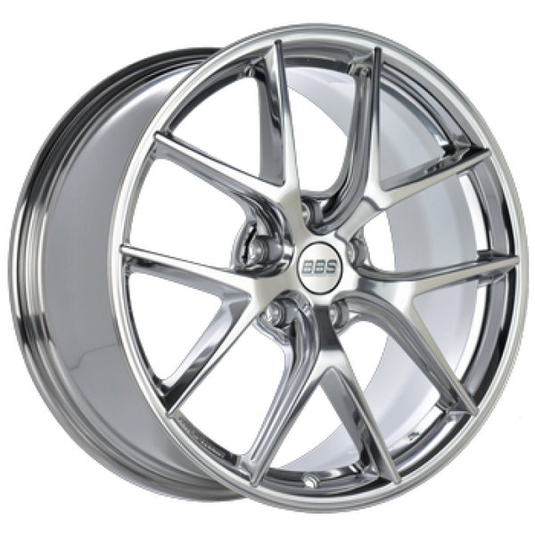 BBS Roue CI-R 19x9 5x120 ET44 -82mm PFS/clip requis - céramique avec protège-jante poli