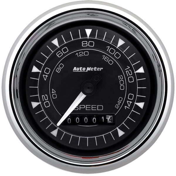 AutoMeter 3-3/8" Speedometer 160MPH Elec. Programmable Chrono — Polished