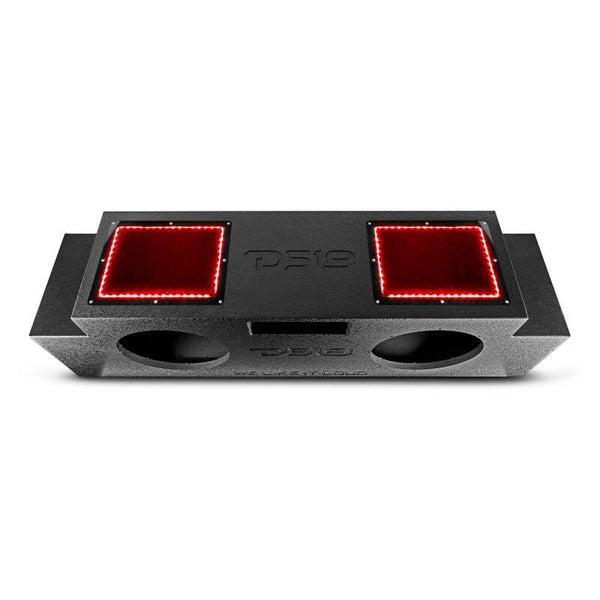 DS18 2007-23 Jeep JKU/JLU Subwoofer Enclosure 2x 12in Down Fire LED Lights (w/out Amplified System)