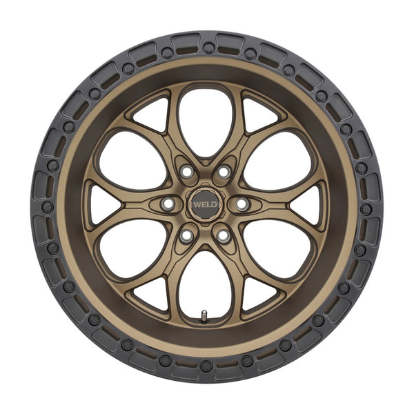 Weld Off-Road Roue W106 20X10 Ledge 6X139.7 ET-18 BS4.75 106.1 - bronze satiné / anneau noir