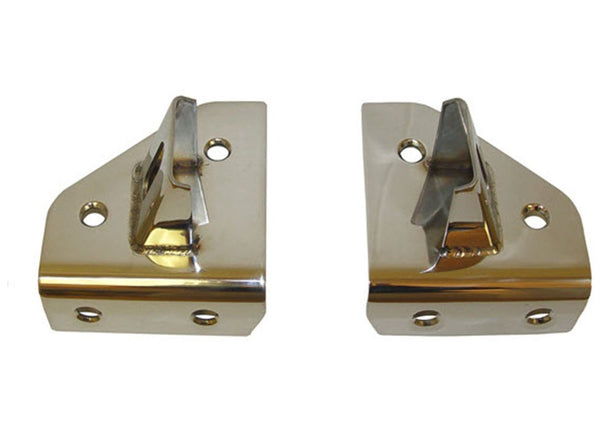 Rugged Ridge Windshield Hinge Light Bracket PAIR Stainless 7695 CJ/WRANGLER