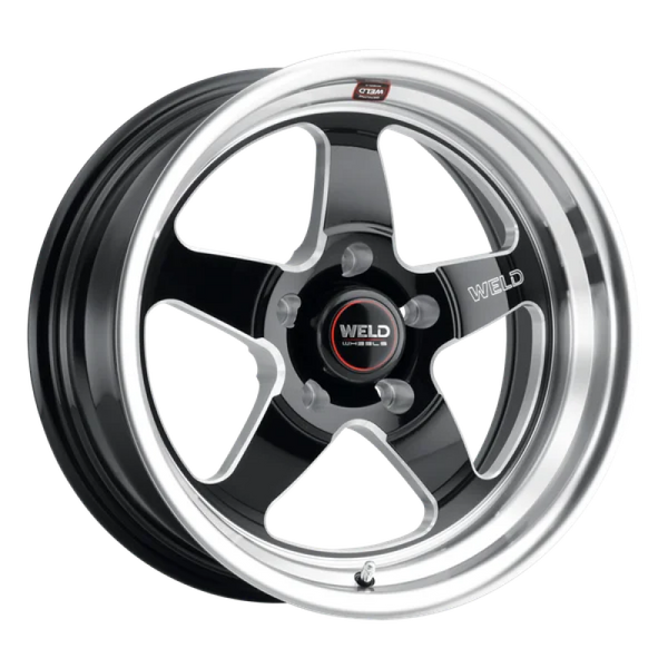 Weld S155 Wheel 18x11 Ventura 5x120.65 43 Offset BS 7.69 Gloss BLK MIL DIA 72.56