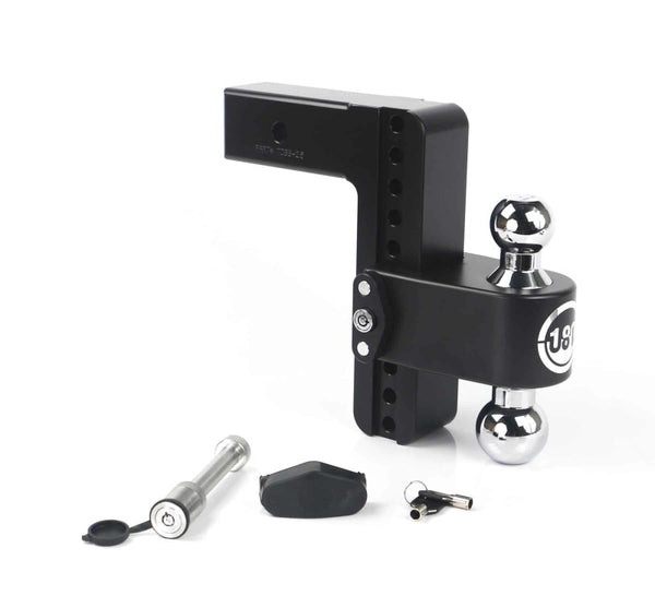 Weigh Safe Attelage 180 Hitch descente de 8 po et tige de 2.5 po (10K/18.5K GTWR) avec WS05 - Cerakote noir