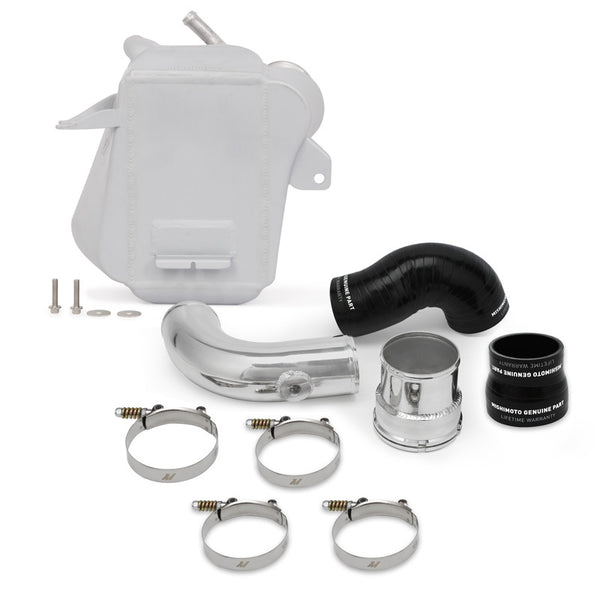 Mishimoto Refroidisseur intermédiaire air-eau 2017+ Ford 6.7L Powerstroke - argent micro-ridé