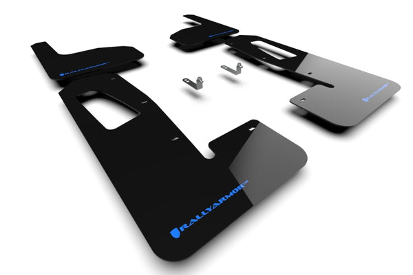 Rally Armor Garde-boue UR 22-25 Rivian R1T - noir avec logo bleu Nitrous