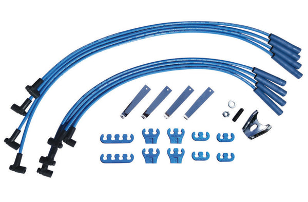 Moroso Ensemble d'habillage de fils d'allumage Chevrolet Big Block - HEI - Blue Max - âme spiralée