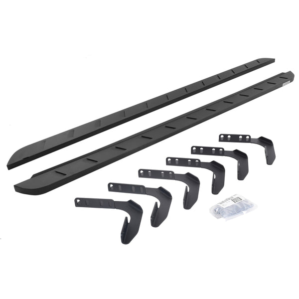 Go Rhino Ensemble complet de marchepieds RB10 Slim Line 80 po 1999-2016 F-250/F-350 Super Cab - revêtement en poudre texturé (63417680SPC)
