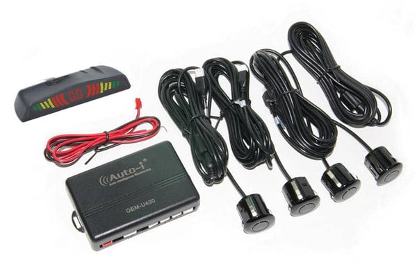 Auto Intelligence Parking Sensor Kit - Gloss Black Sensors - Will Not Work with Steel Bumper