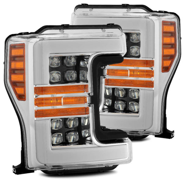 LED Projector Headlights 17-19 Super Duty Chrome AlphaRex Nova Series