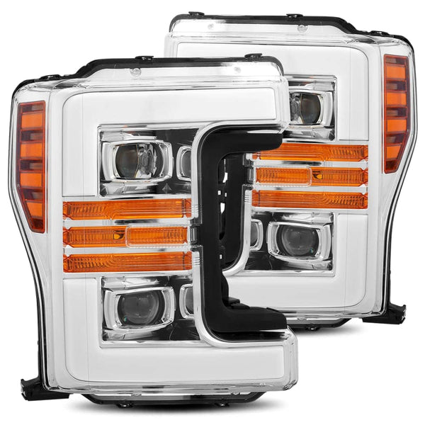 Projector Headlights 17-19 Super Duty Chrome AlphaRex Pro Series