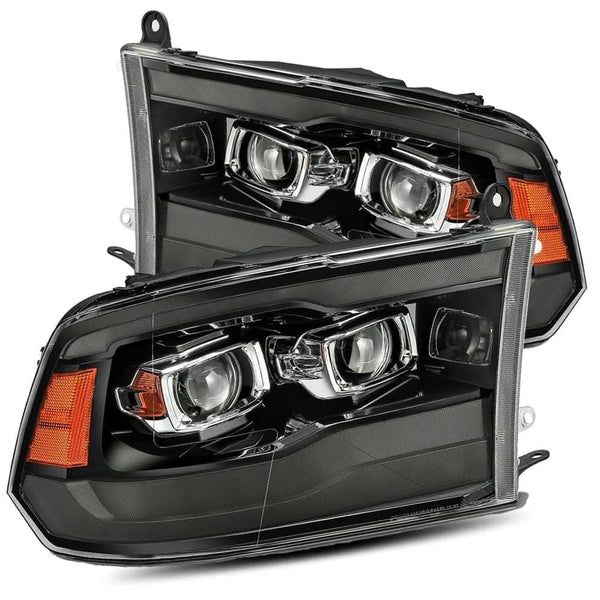Projector Headlights 09-18 Ram 1500 / 10-18 2500/3500 Black AlphaRex Pro Series