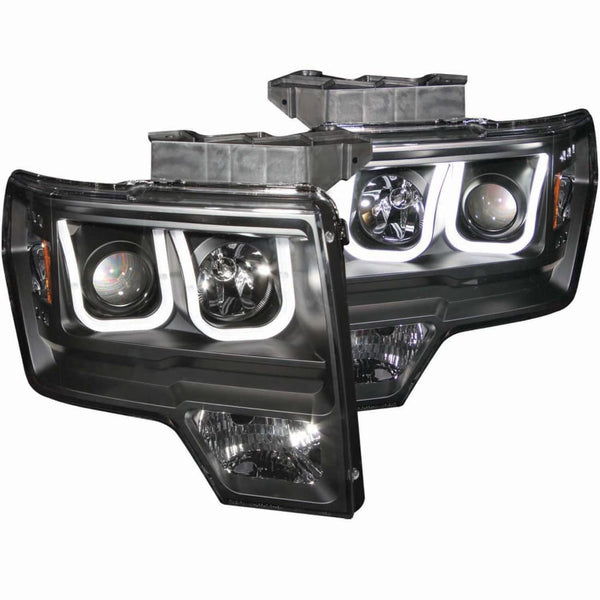 Anzo Black U Bar Style Headlights - 09-14 F150