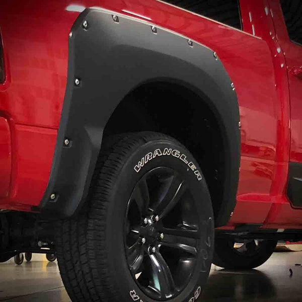 Air Design Satin Black Superbolt Fender Flares - 13-18 Ram 1500
