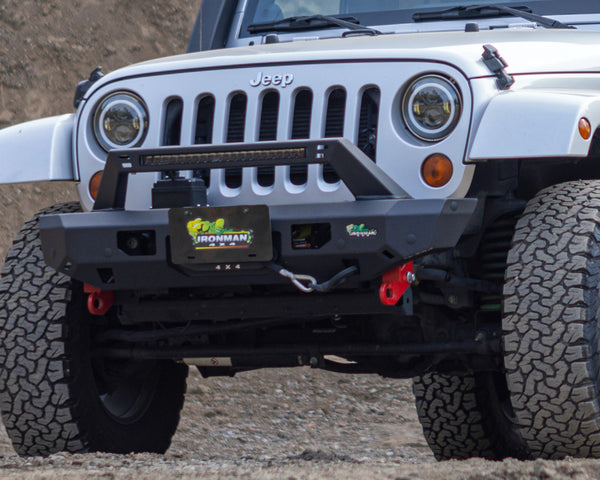Ironman 4x4 Raid Stubby Front Bumper Kit - Jeep Wrangler JK (2007-2017) (BBR077STJKN)