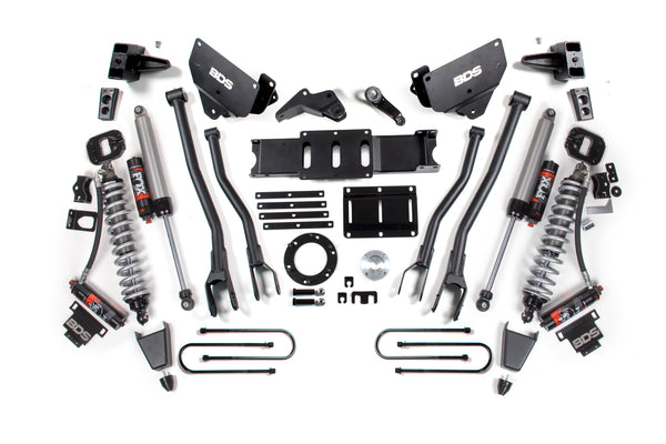 Kit de suspension rehausse 4-Link 6 po pour Ram 3500 4x4 2013-2018, arrière 4 po, bloc, diesel 8 boulons - 2.5 PES C/O avant, 2.0 butée avant, 2.5 PES arrière