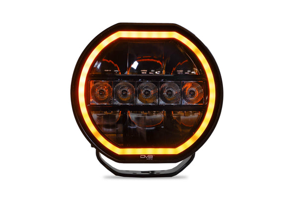 DV8 Offroad 7 Halo Elite Round Light with Accent Halo Black