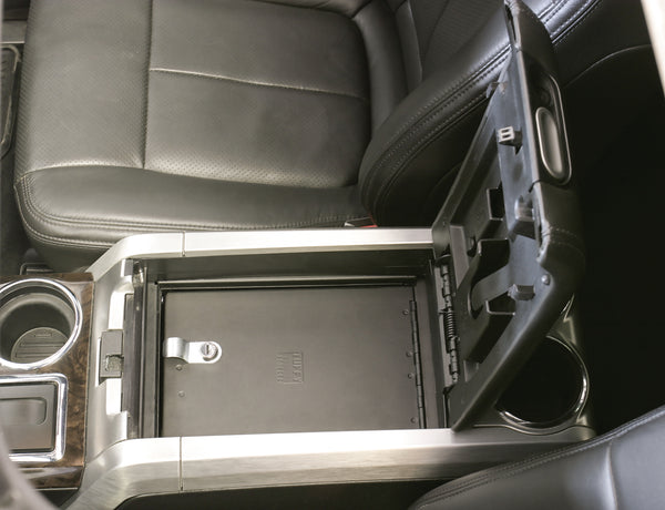 Tuffy Security Products Console Safe - '09-14 F-150 - w/o Full Floor Center Console - w/ Flow-Thru Console (Black) (31501)