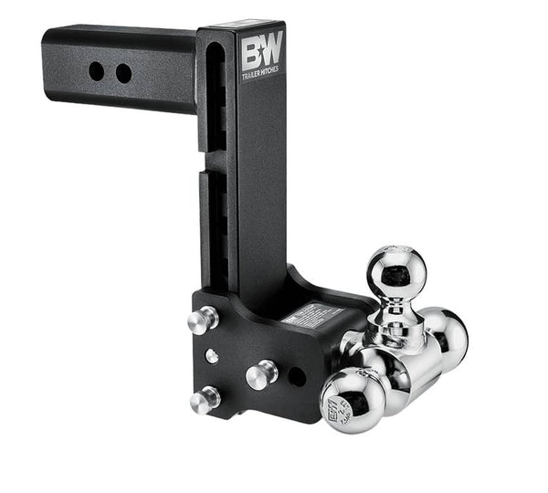 B&W Adjustable Ball Mount, Tow & Stow, 2-1/2 in. Shank, 8-1/2 in. Drop, 9 in. Rise, with 1-7/8 in., 2-5/16 in. & 2 in. Balls (TS20050B)