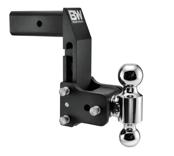 Adjustable Ball Mount Works with GM Multi-Pro Tailgate 2-1/2 Inch Shank - 2 & 2-5/16 Inch Dual Ball - 3 to 7 Inch Drop B&W Tow & Stow Ball Mount with Ball