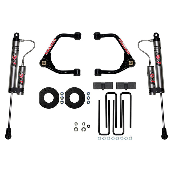 Skyjacker Ensemble de rehaussement de suspension de 3.5 po avec amortisseurs ADX 2.0 à réservoir séparé — 2019-2026 Chevrolet Silverado 1500 / 2019-2024 GMC Sierra 1500 (C19350MKX)