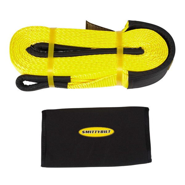 Smittybilt Sangle de remorquage 2 po x 20 pi - jaune - capacité 20000 lb