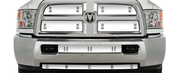 Cloud-Rider Stainless Winter Grille & Bumper Overlay - 13-18 Ram 2500/3500 with Black Honeycomb Grille