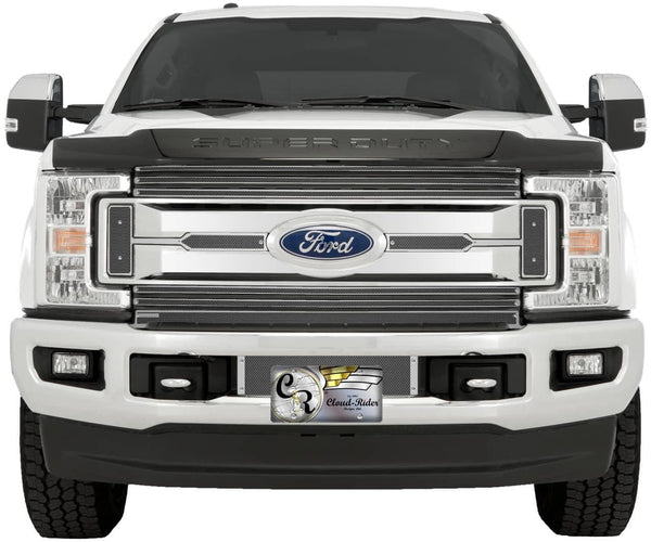 Cloud-Rider Grille & Bumper Overlay 17-19 Super Duty XL & XLT with Licence Plate Bumper Insert Does Not Fit Dually Models