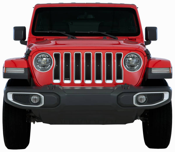 Cloud-Rider Cloud Rider Black Grille Overlay - 18-25 Wrangler / 20-25 Gladiator with Small Honeycomb Grille Without Camera