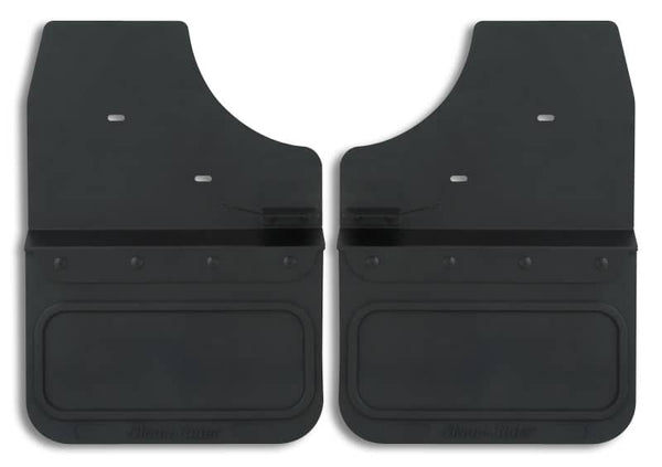 Cloud-Rider Black Custom Fit 14" Wide Kickback Front Mud Flaps - 15-19 Silverado HD