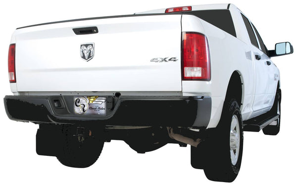 Cloud-Rider Black Custom Fit 14" Wide Kickback Rear Mud Flaps - 13-18 Ram 2500/3500