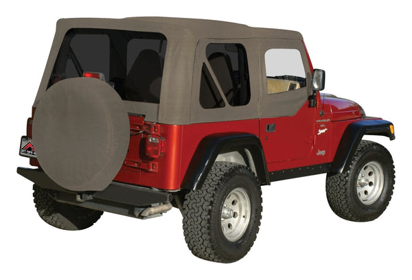 RT Offroad Complete Khaki Soft Top for TJ Wrangler w/ Unlimited Pkg w/ Soft Upper Doors
